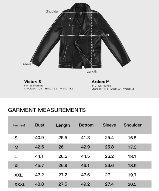 Mens Faux Leather Jacket, Padded Windbreaker, Motorcycle Biker Bomber Coat with Hood