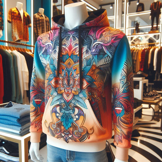 Vibrant Mandala Fusion Hoodie