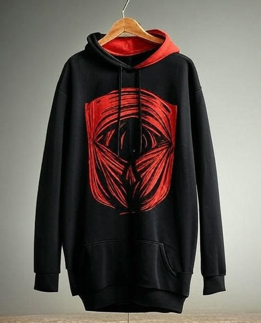 Enigmatic Eye Black & Red Hoodie